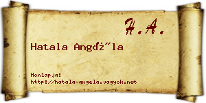 Hatala Angéla névjegykártya